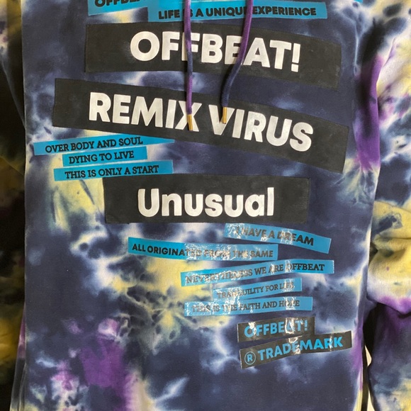 Off Beat Remix Virus Unusual Hoodie - Picture 2 of 4
